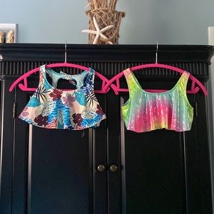 Bundle of two swim girls tops. Large 10/12